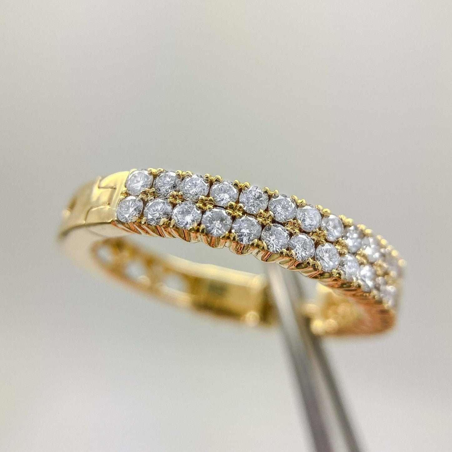 1.9 cttw Diamond Hoop Earrings in 14K Yellow Gold 11.4g