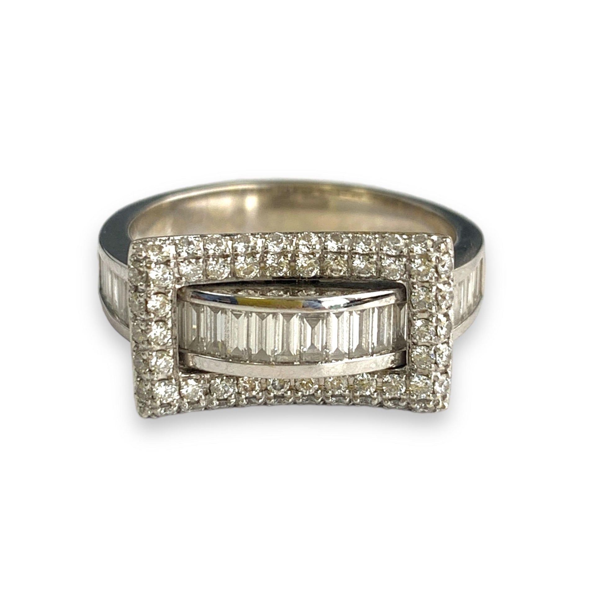 Approx. 1.5 cttw White Diamond Fashion Ring in 18k White Gold