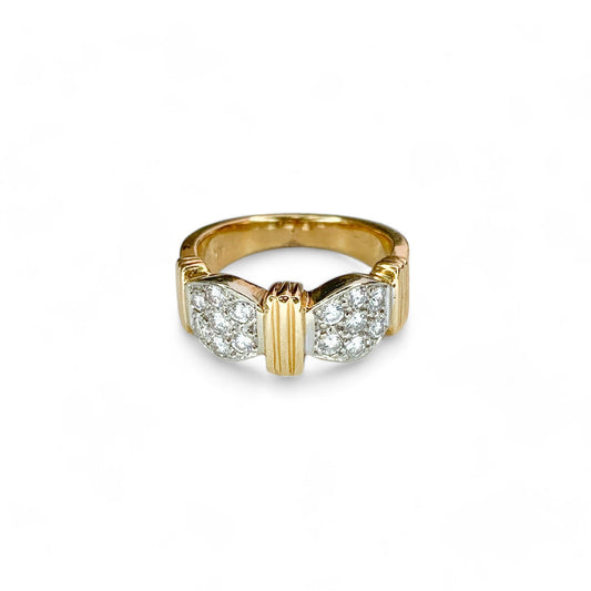 0.42 cttw. White Diamonds Ring in 14K Yellow Gold 4.75US