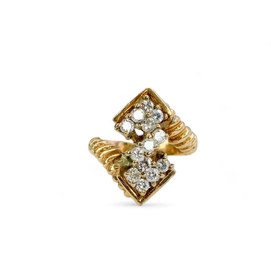 0.39 cttw. White Diamond Ring in 14k Yellow Gold 4.75US