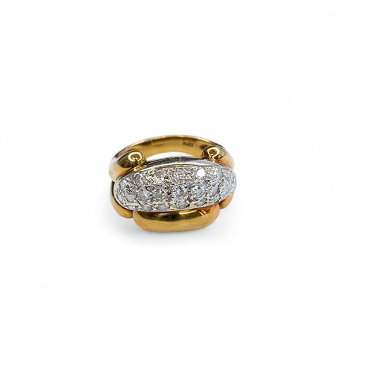 0.69 cttw. White Diamond Ring in 14K Yellow Gold 4.75 US