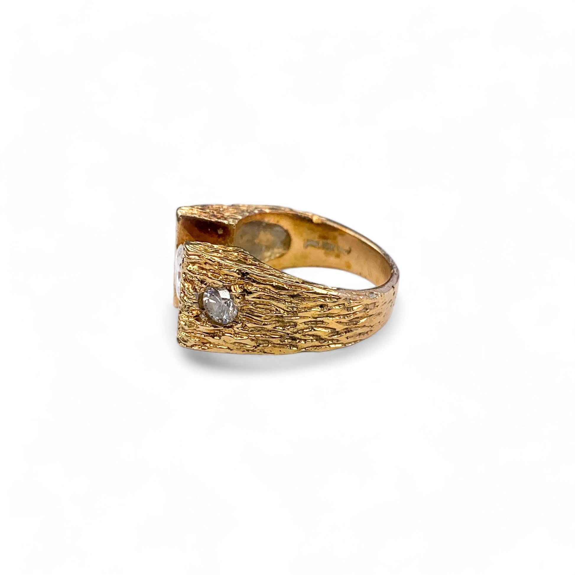 1.18 cttw. White Diamond Tension Ring in 14k Yellow Gold 5.25US