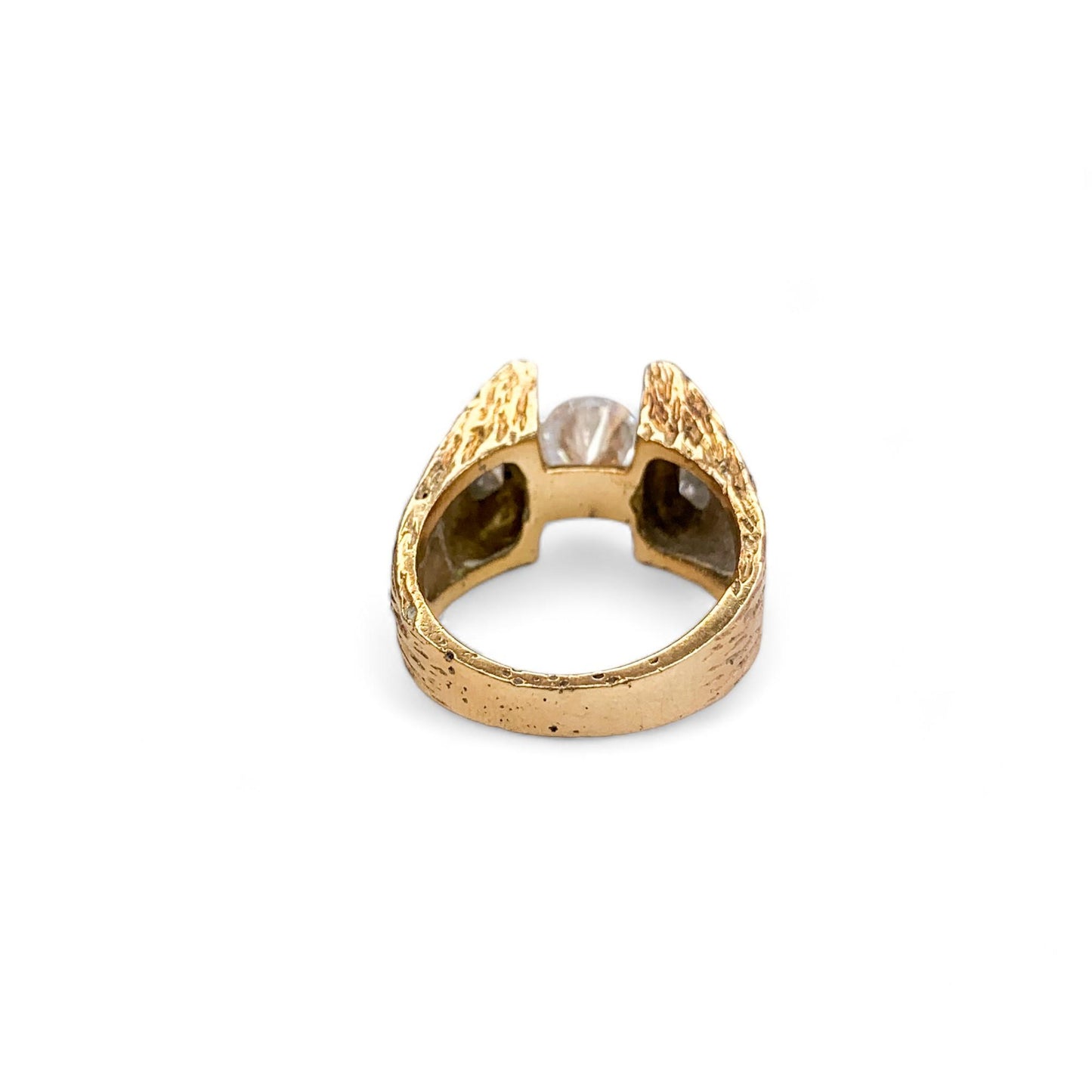 1.18 cttw. White Diamond Tension Ring in 14k Yellow Gold 5.25US