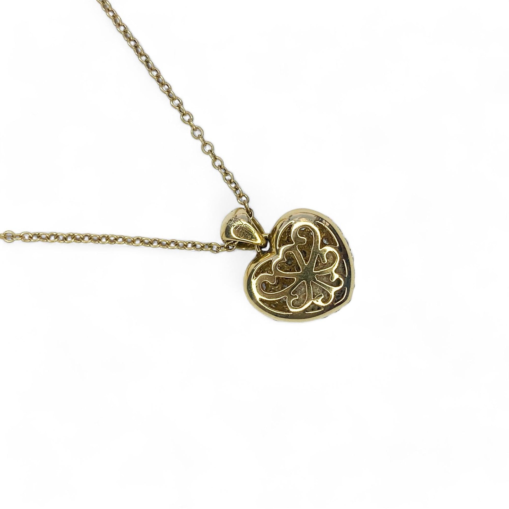 2.54 cttw. White Diamond Heart Shape 14k Yellow Gold Necklace