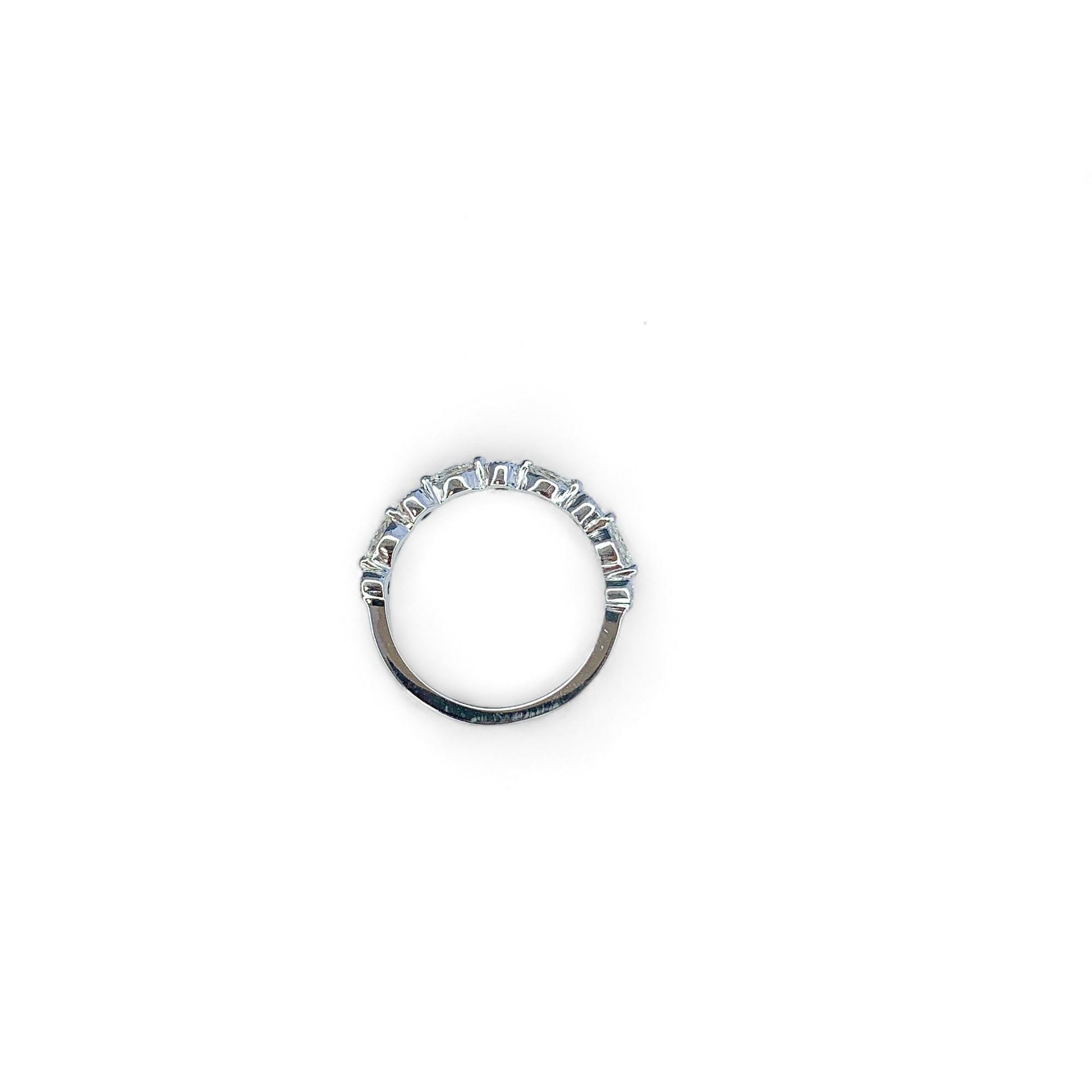 0.27 cttw. White Diamond Half-Way Band Ring in 14k White Gold 6US