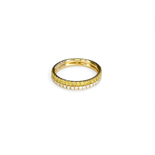 0.63 cttw. White Diamond Eternity Band Ring in 14k Yellow Gold 8.5 US