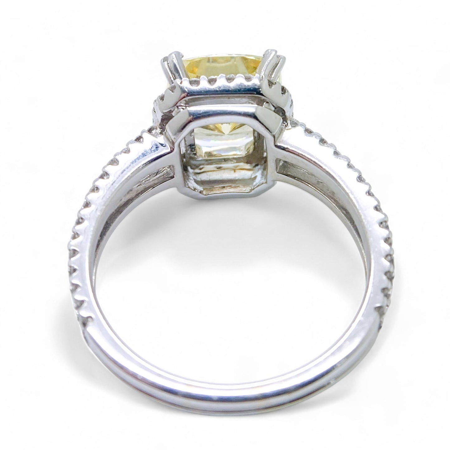 0.41 cttw White Diamond Semi-Mount Ring in 18K White Gold 6.25 US 4.9g