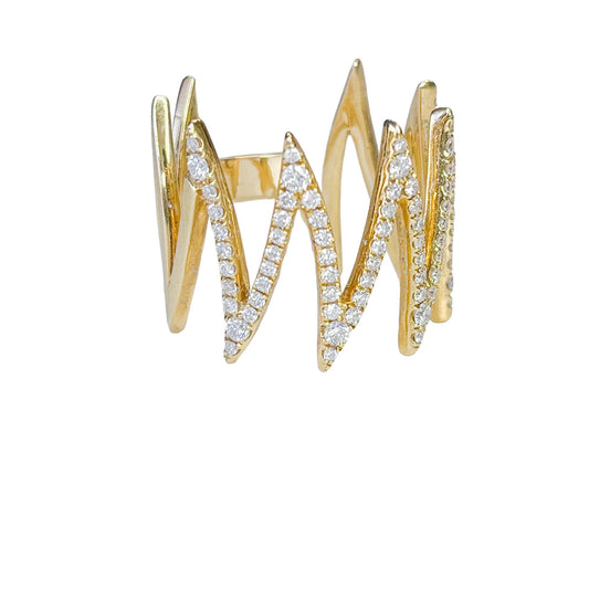 0.64 cttw Fashion Ring in 18K Yellow Gold 6.5 US