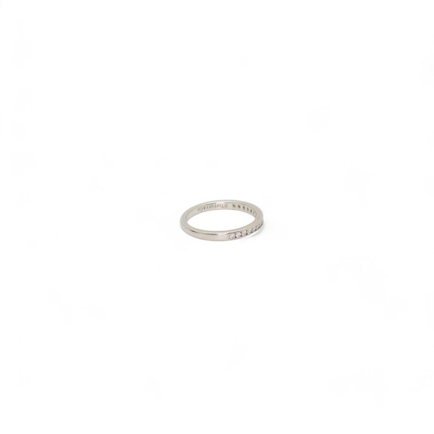 0.25 cttw. White Diamonds Platinum Tiffany Half-Band 5.75US