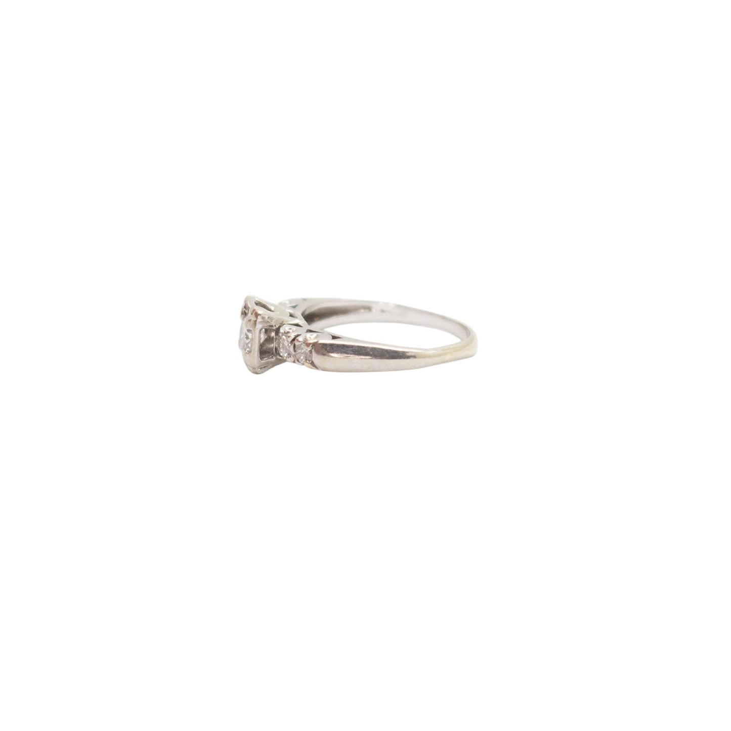 0.60 cttw. White Diamond Ring in 14k White Gold 6.75 US