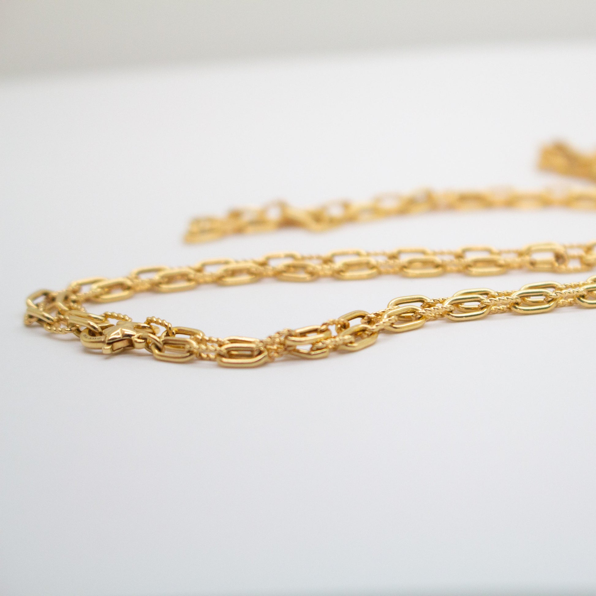 18k Yellow Gold David Yurman Chain 17g. 18 inch