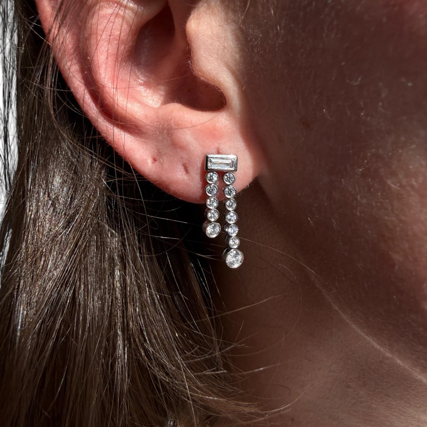 0.67cttw White Diamond Tiffany & Co. "Jazz" Doubledrop Earrings in Platinum 6.1g