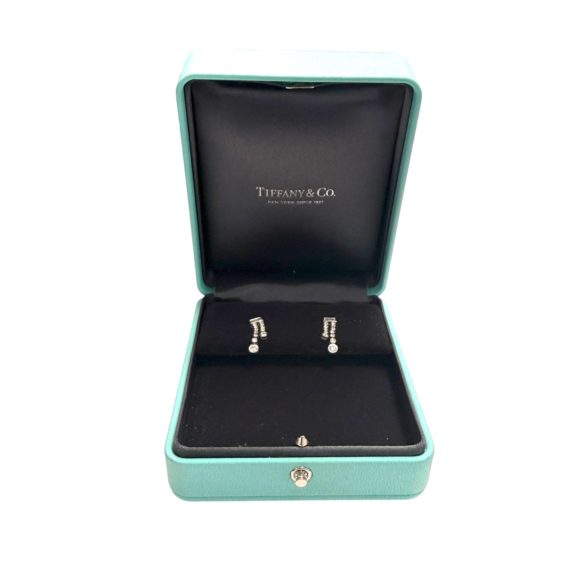 0.67cttw White Diamond Tiffany & Co. "Jazz" Doubledrop Earrings in Platinum 6.1g