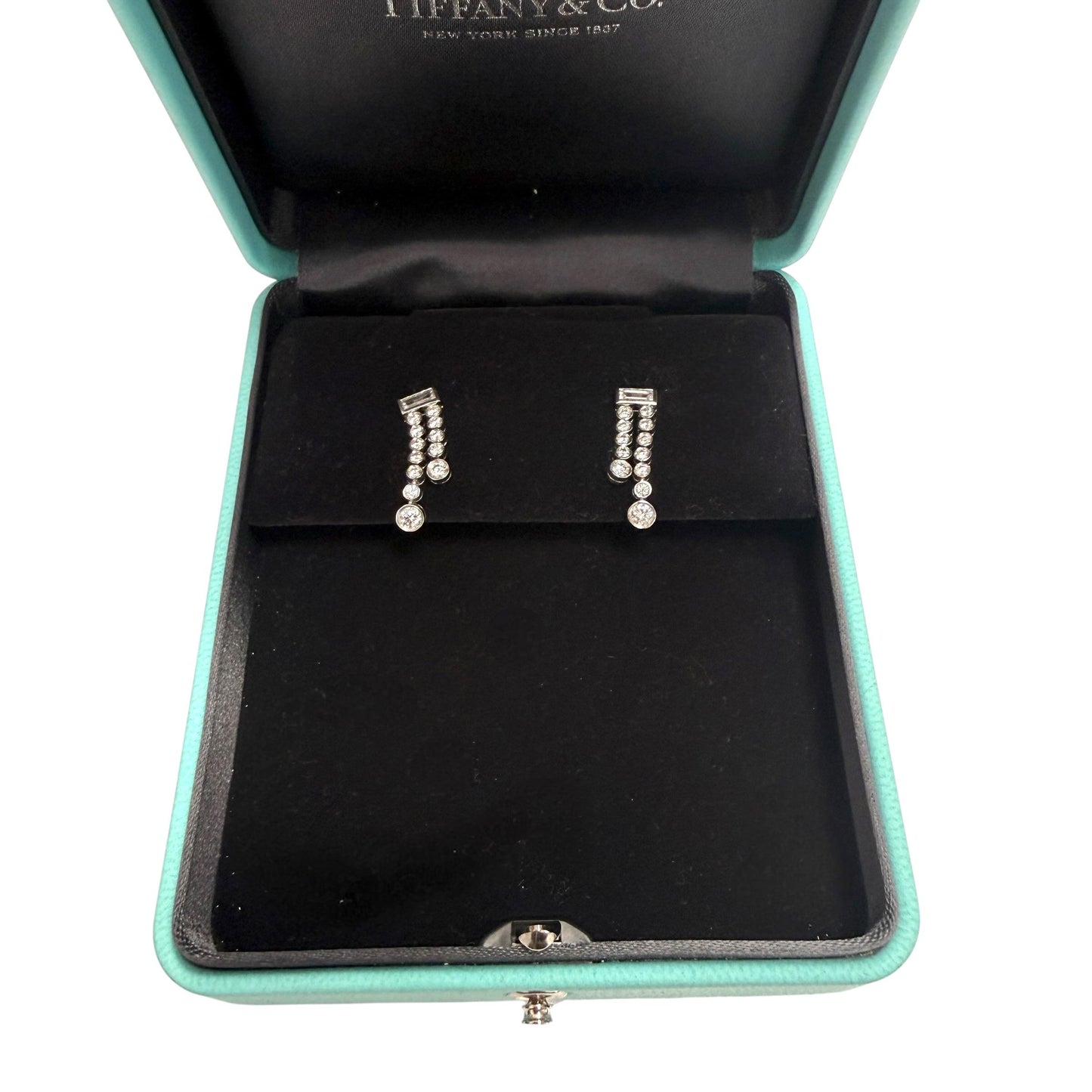 0.67cttw White Diamond Tiffany & Co. "Jazz" Doubledrop Earrings in Platinum 6.1g