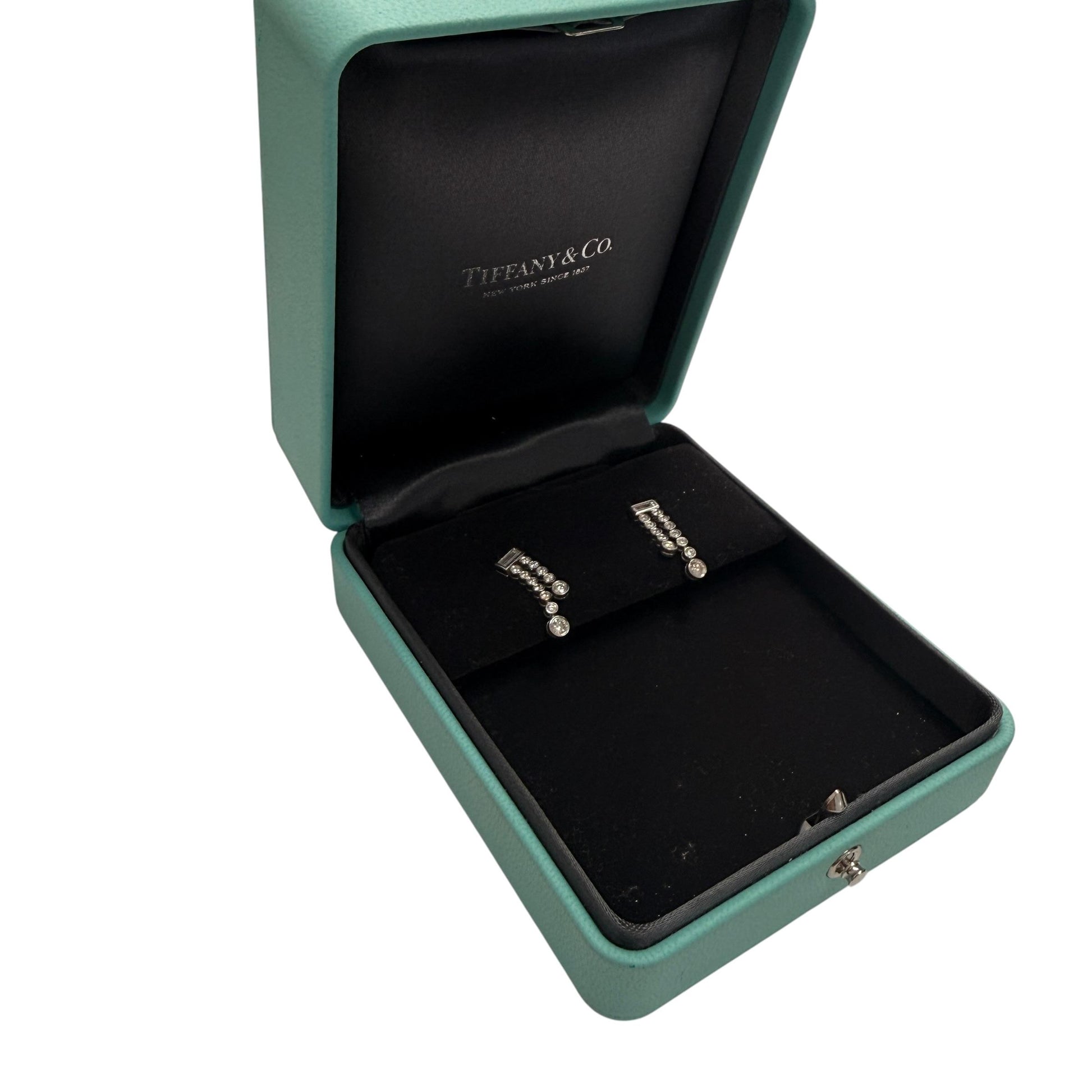 0.67cttw White Diamond Tiffany & Co. "Jazz" Doubledrop Earrings in Platinum 6.1g