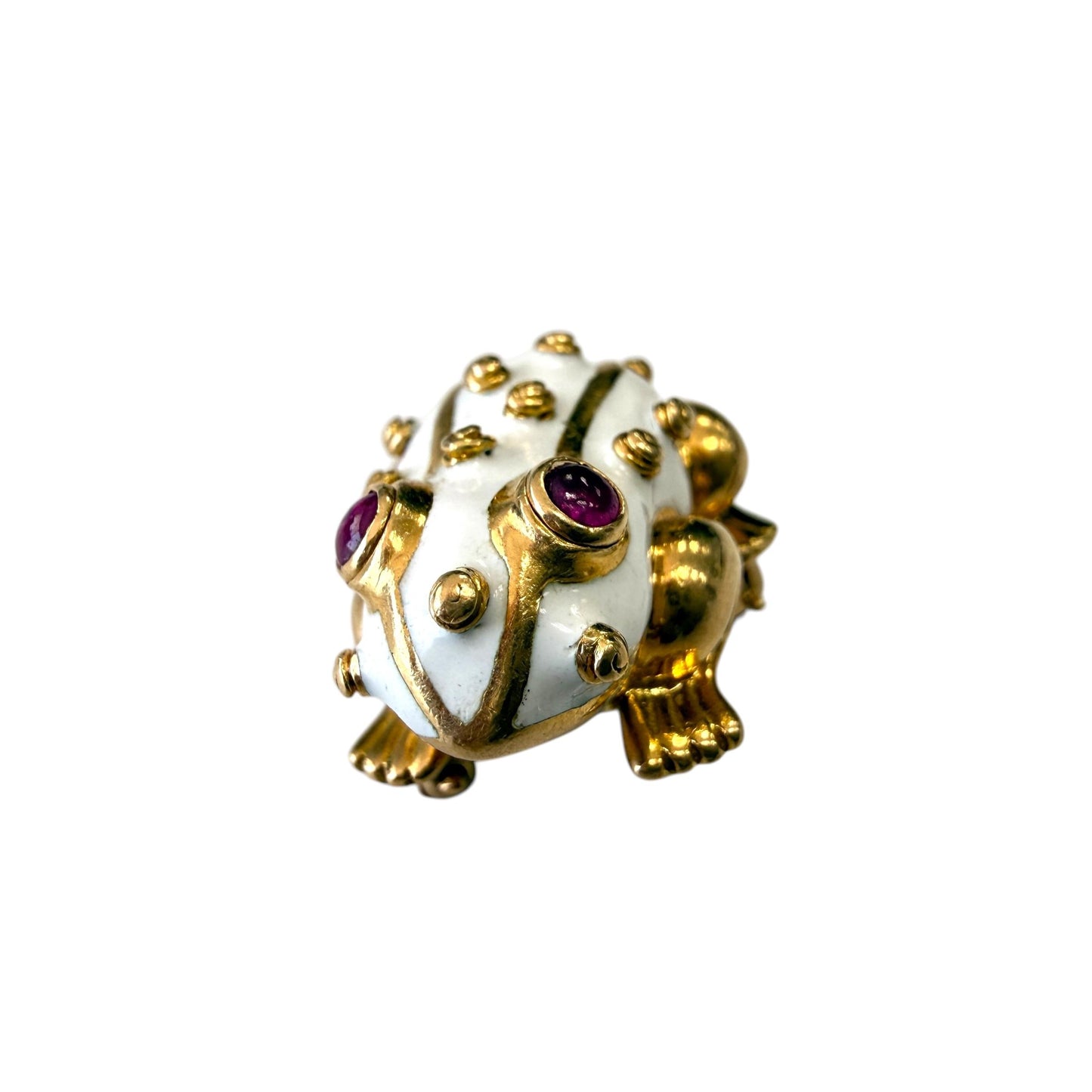 18k Yellow Gold David Webb Enamel Brooch 11.72g.