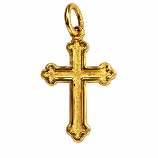 24K Yellow Gold Cross Pendant 1.78g