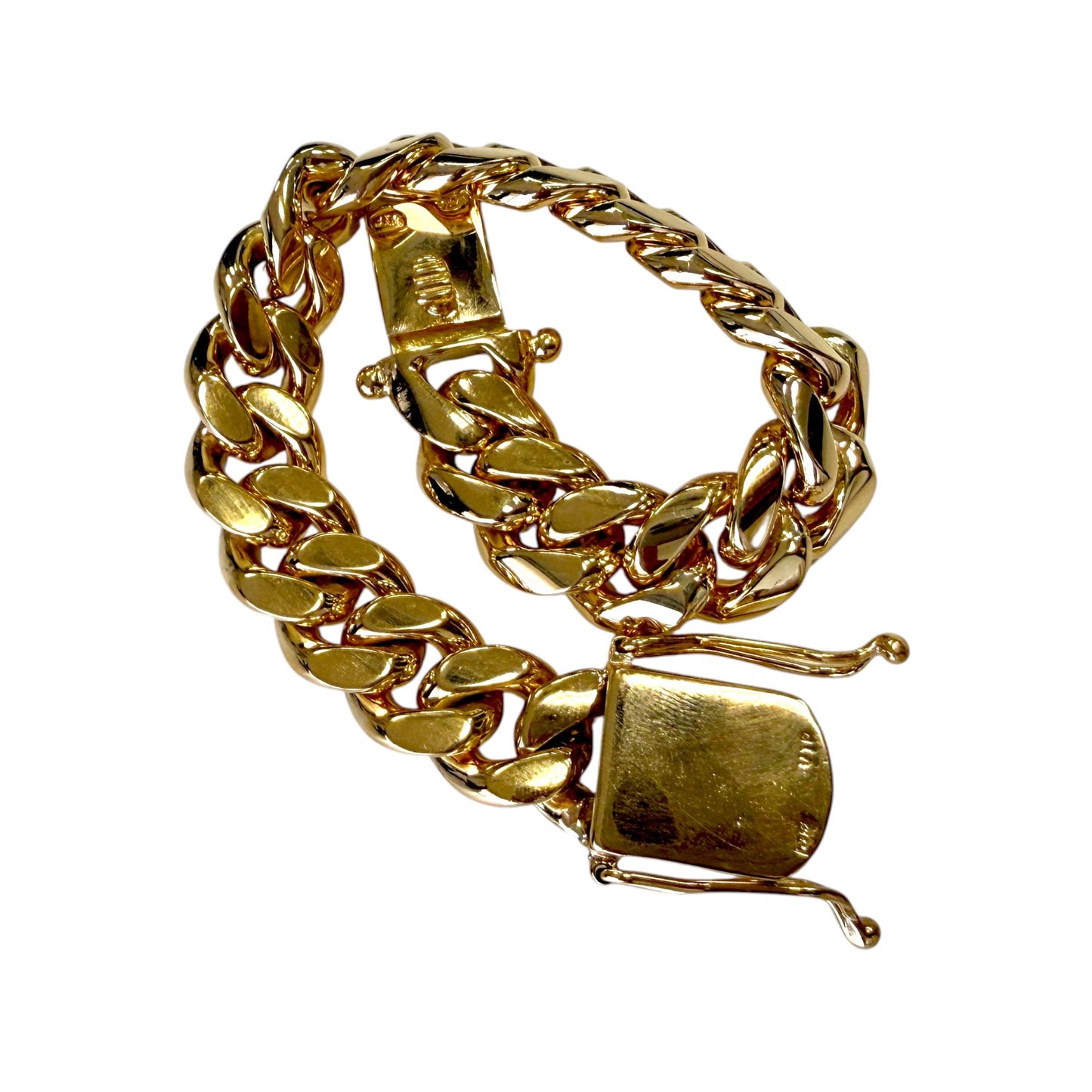 SOLID 14k Gold Cuban Chain Bracelet 154g.