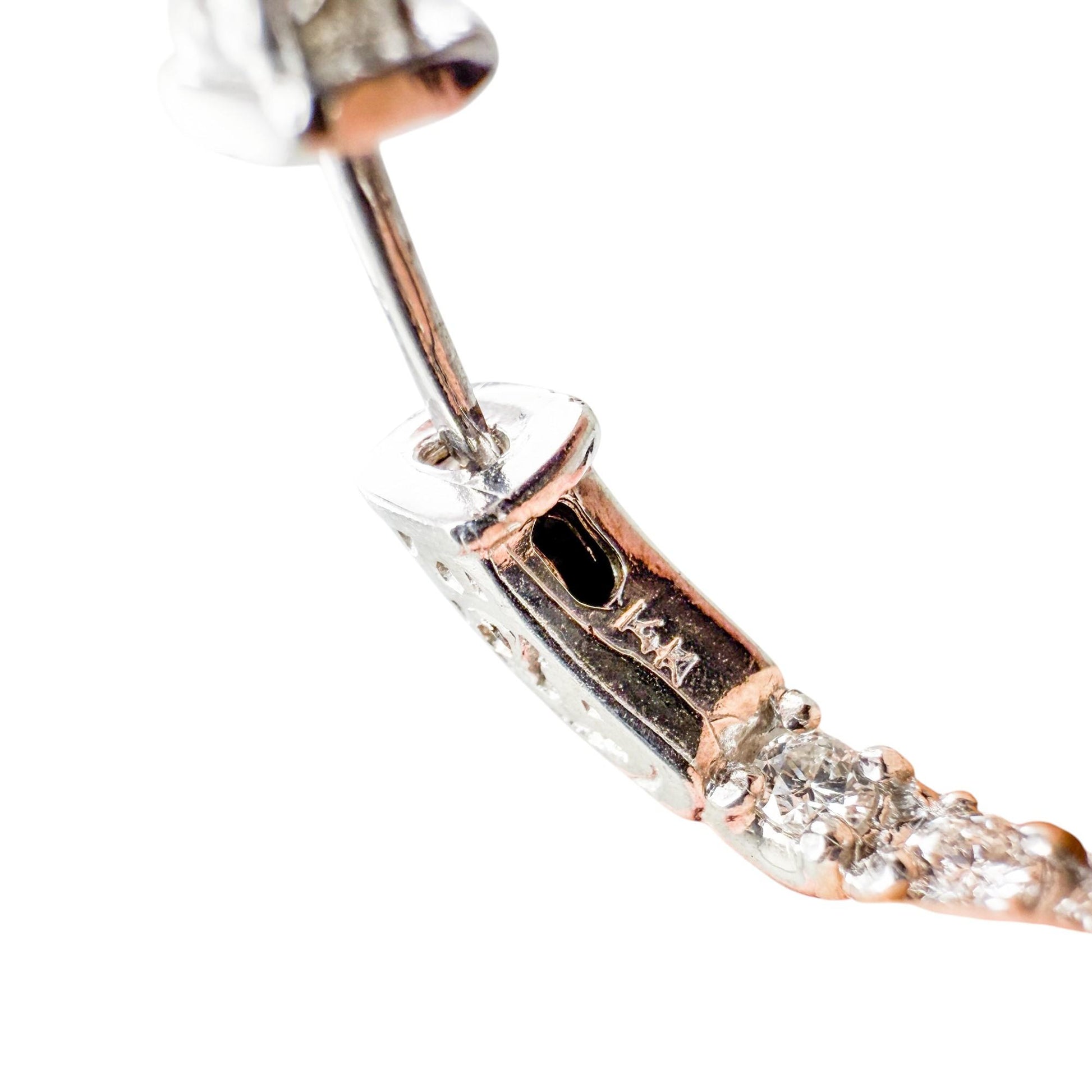 2.00 cttw. White Diamond Hoop Earrings in 14k White Gold 8.3g
