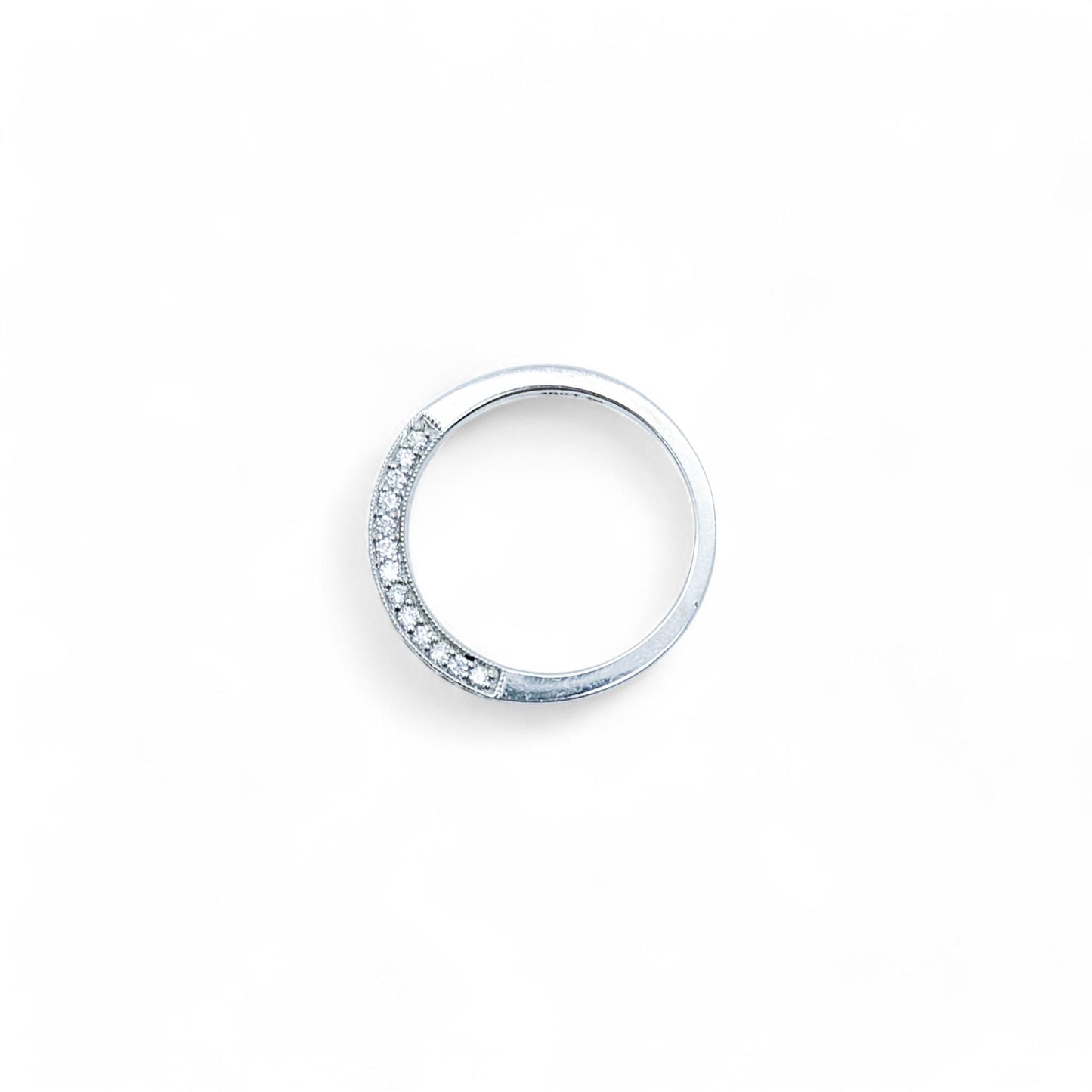 0.39 cttw. White Diamond Wedding Band in 18k White Gold 6.25US