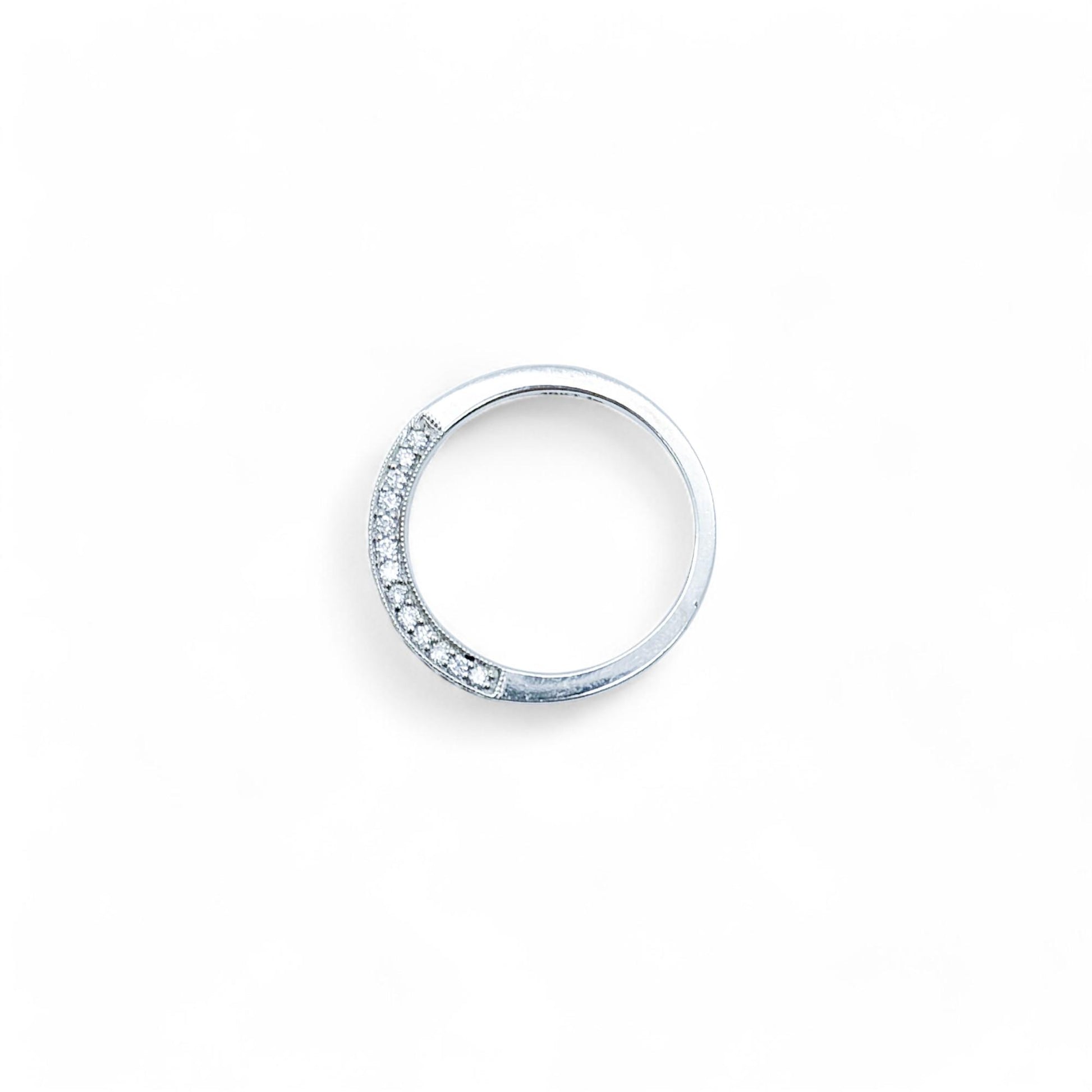 0.39 cttw. White Diamond Wedding Band in 18k White Gold 6.25US