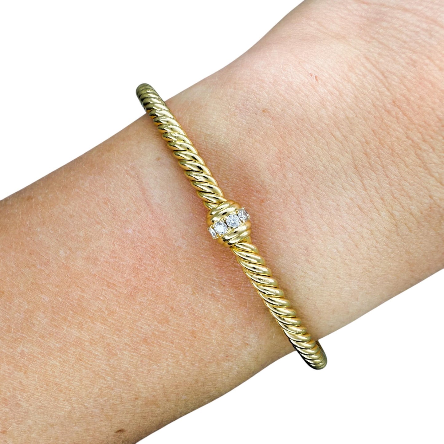 18k Yellow Gold David Yurman Renaissance Cablespira Bracelet M(size) 8.74g.