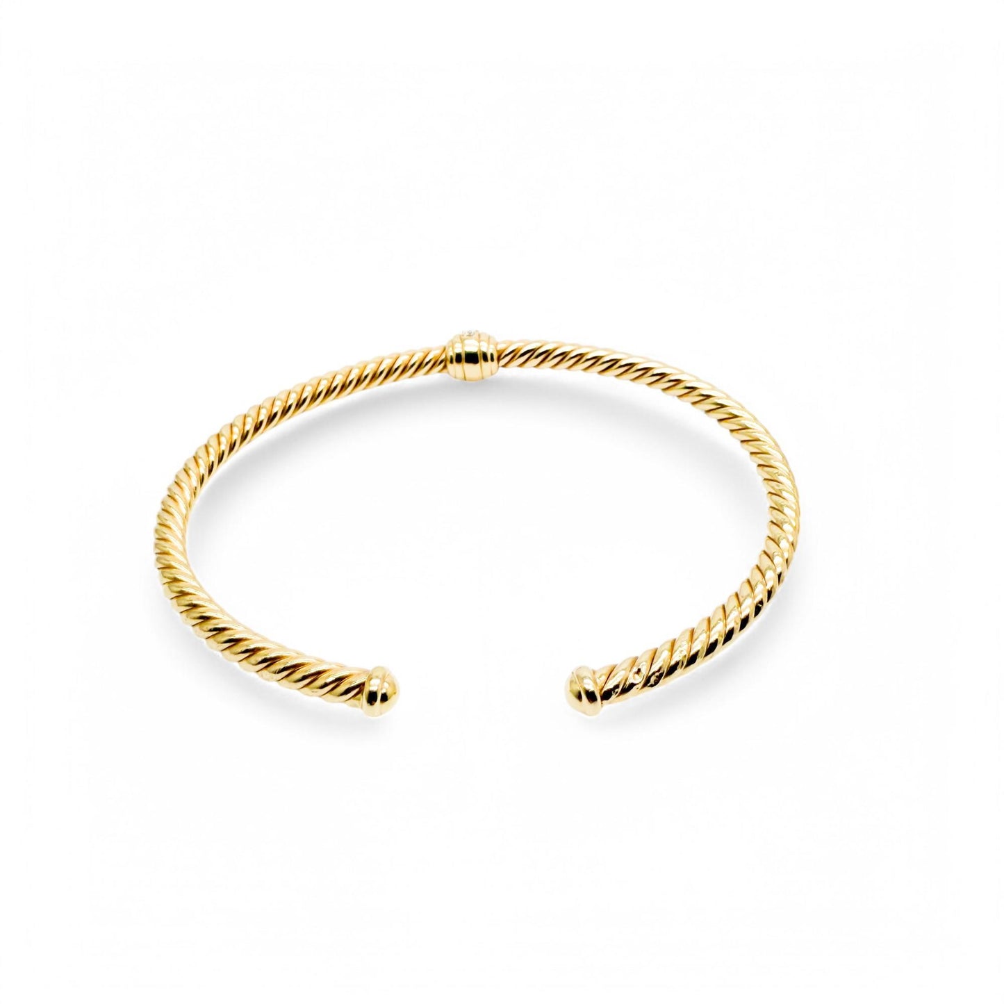 18k Yellow Gold David Yurman Renaissance Cablespira Bracelet M(size) 8.74g.