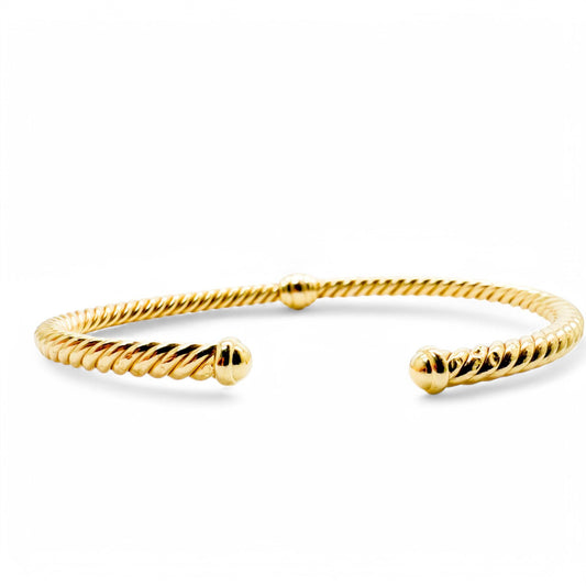 18k Yellow Gold David Yurman Renaissance Cablespira Bracelet M(size) 8.74g.