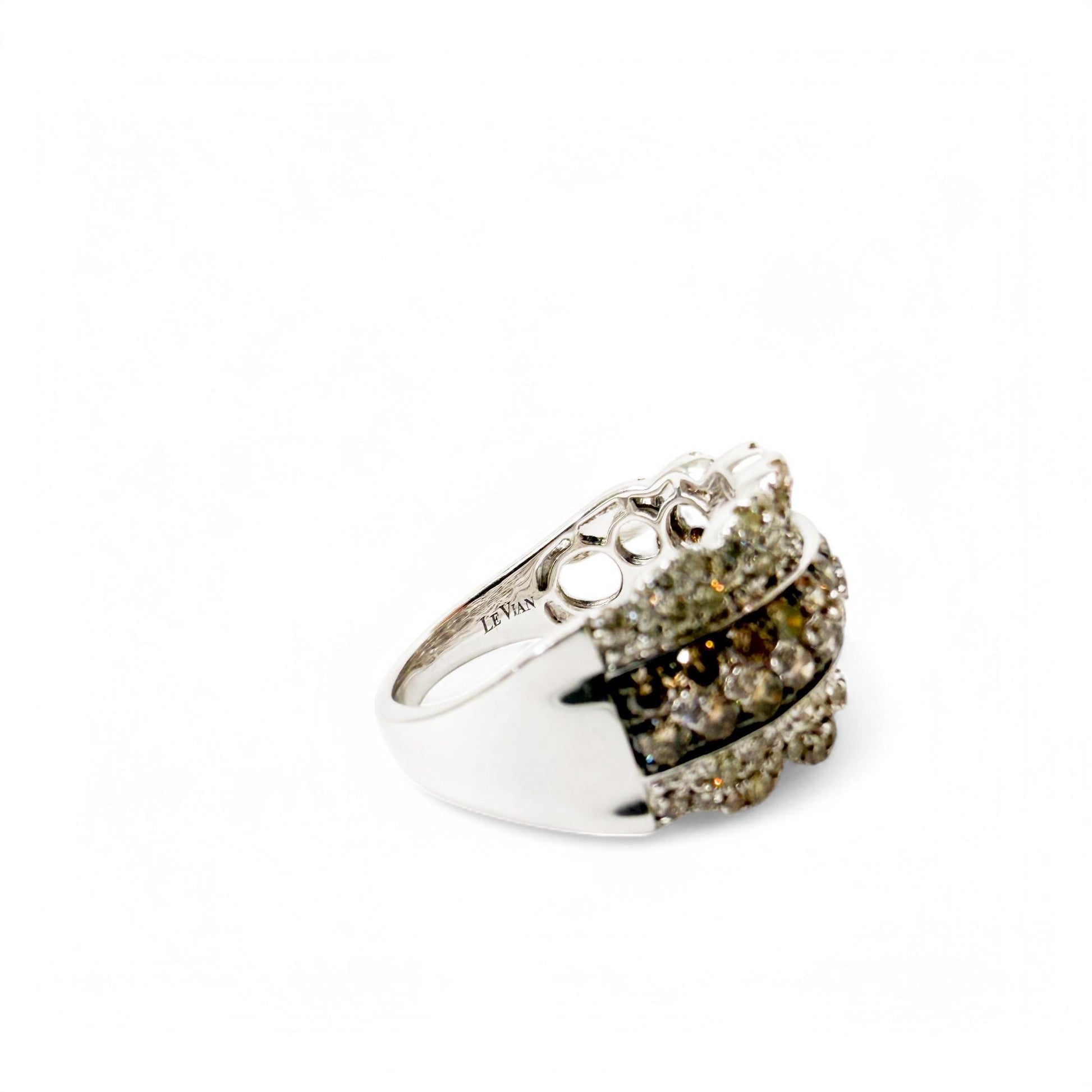 Le Vian Wide 1.26 cttw. Diamond Ring in 14k White Gold 9US