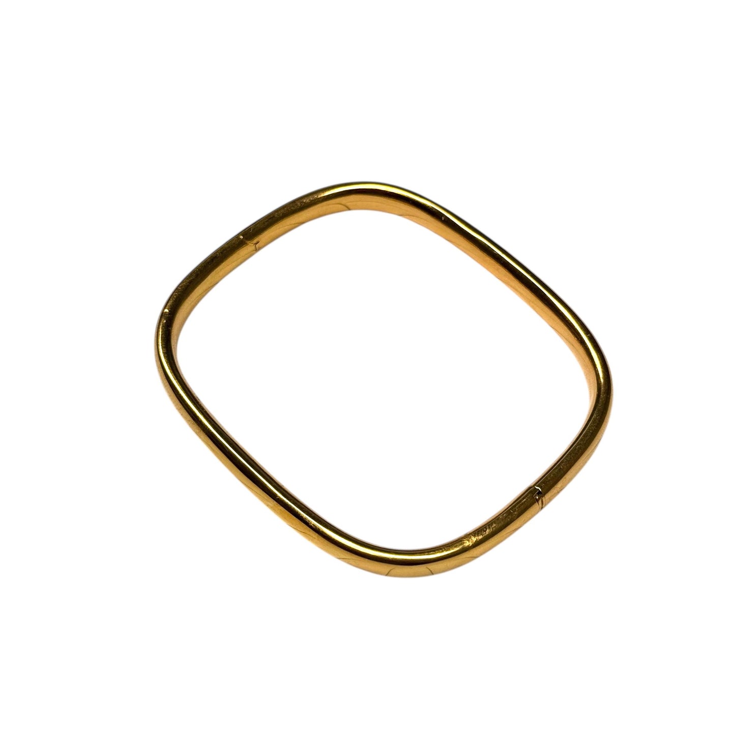 18k Yellow Gold Square Bangle 19.10g.