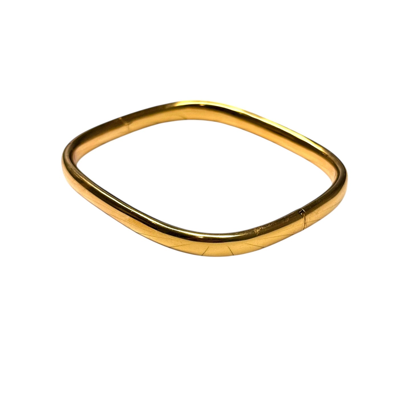 18k Yellow Gold Square Bangle 20.22g.
