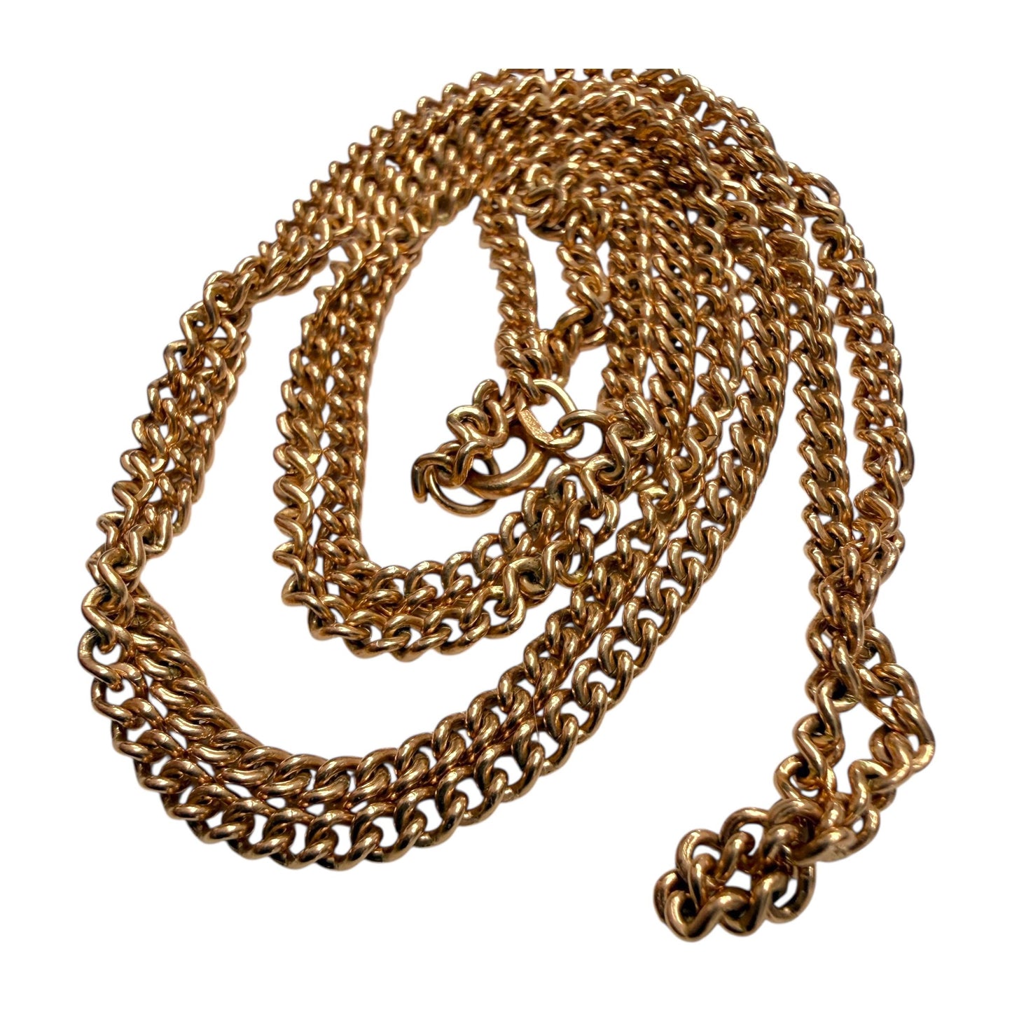 14k Two Row Link Chain Necklace 28.48g. 18"