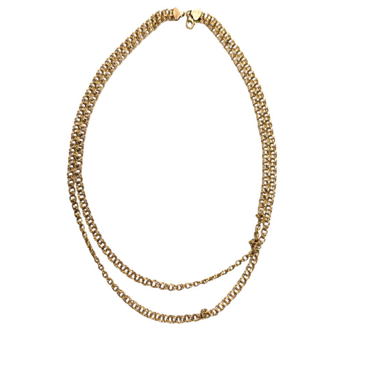 14k Two Row Link Chain Necklace 28.48g. 18"