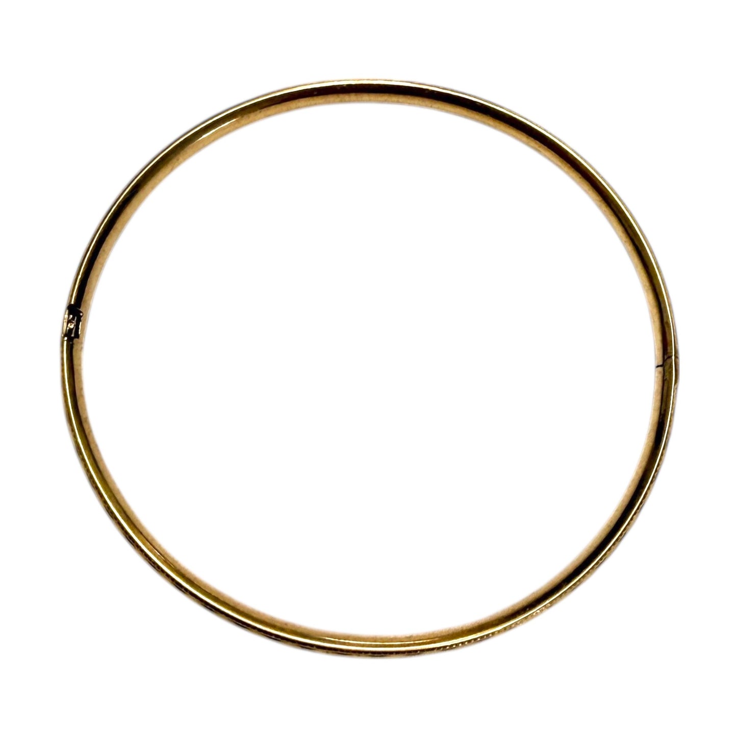 14k Yellow Gold Hammered Bangle 5.20g. 7"