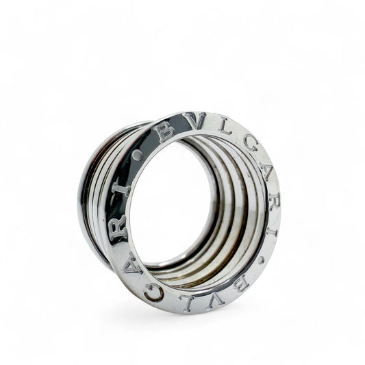 Bulgary B.Zero1 4 Band Ring in 18k White Gold 5US