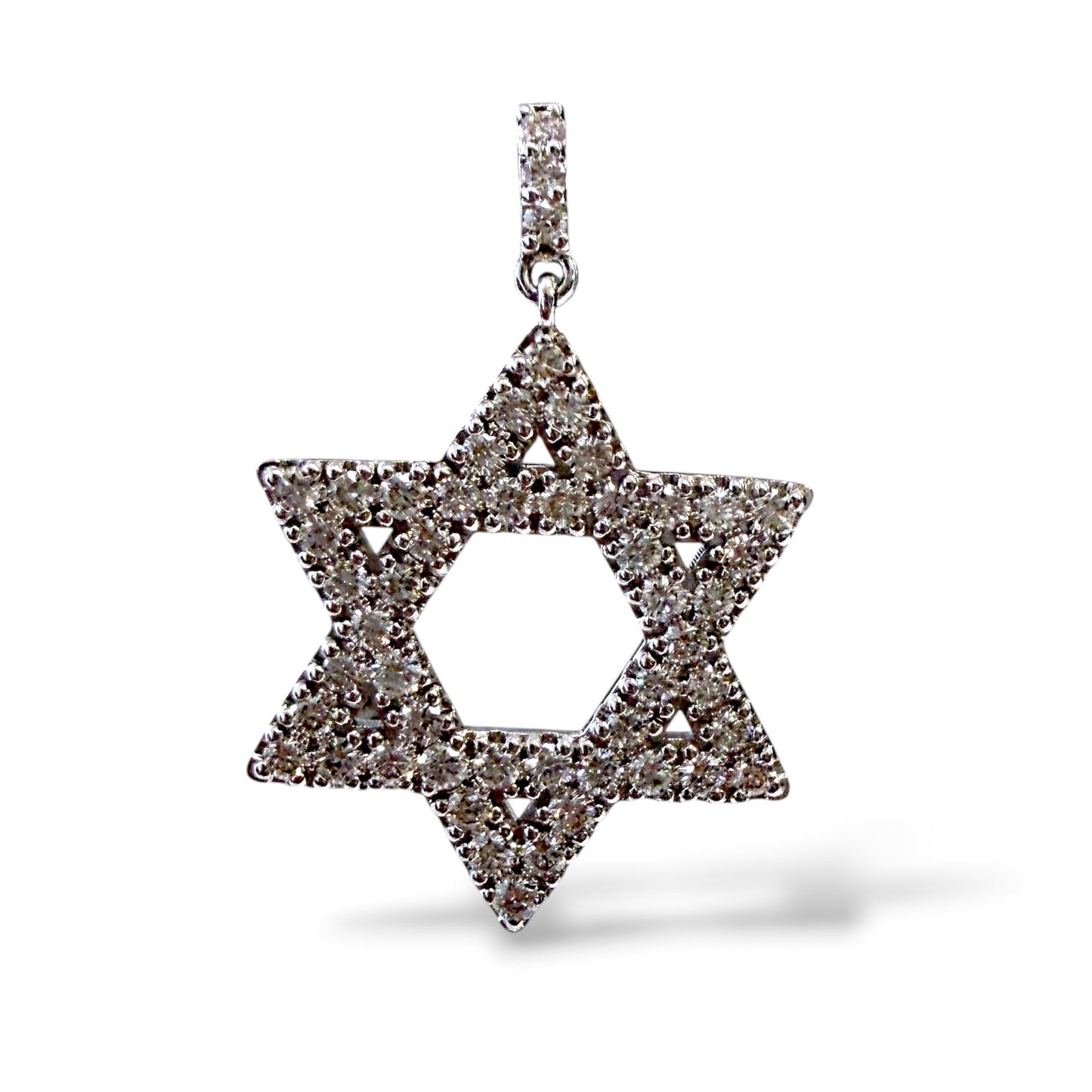 2.25cttw. White Diamond Star of David in 14k White Gold 6.46g.