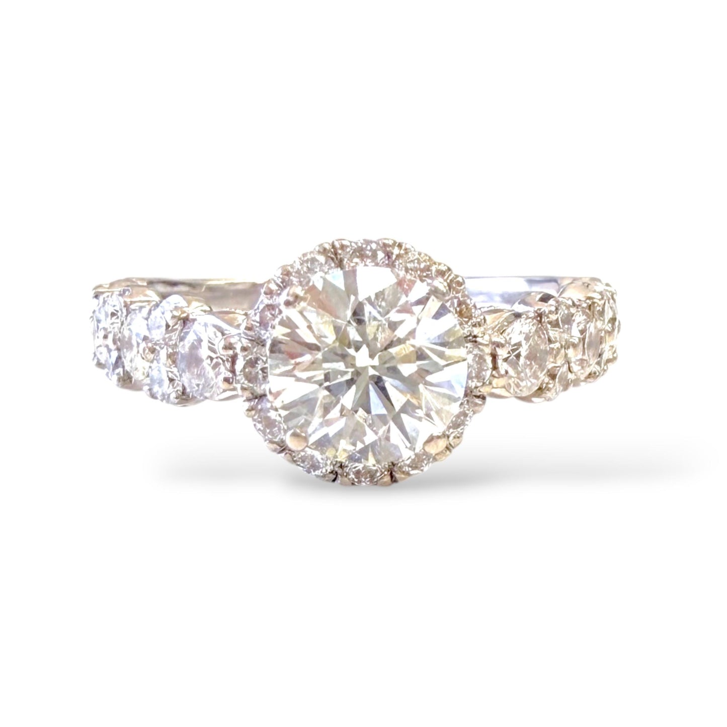 2.61 cttw. White Diamond Neil Lane Engagement Set in 14k White Gold 6.80g.
