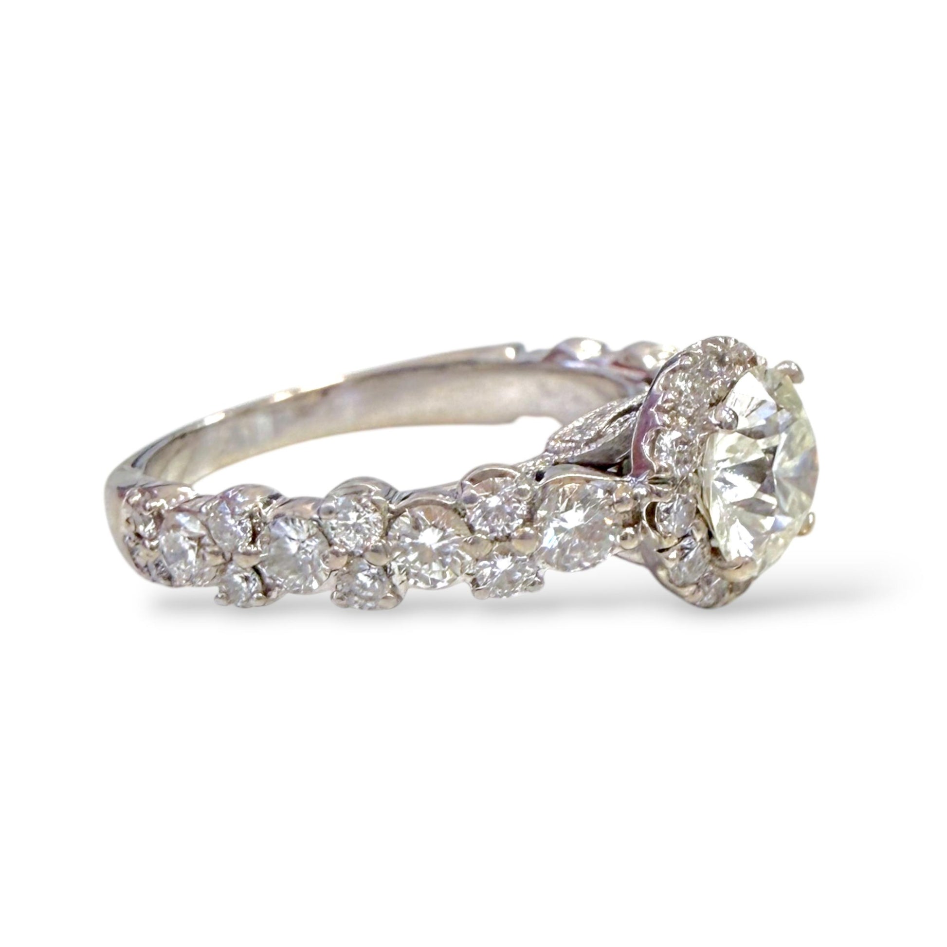2.61 cttw. White Diamond Neil Lane Engagement Set in 14k White Gold 6.80g.