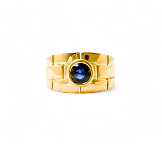 Cartier Panthere Sapphire Ring in 18k Yellow Gold 6.5us