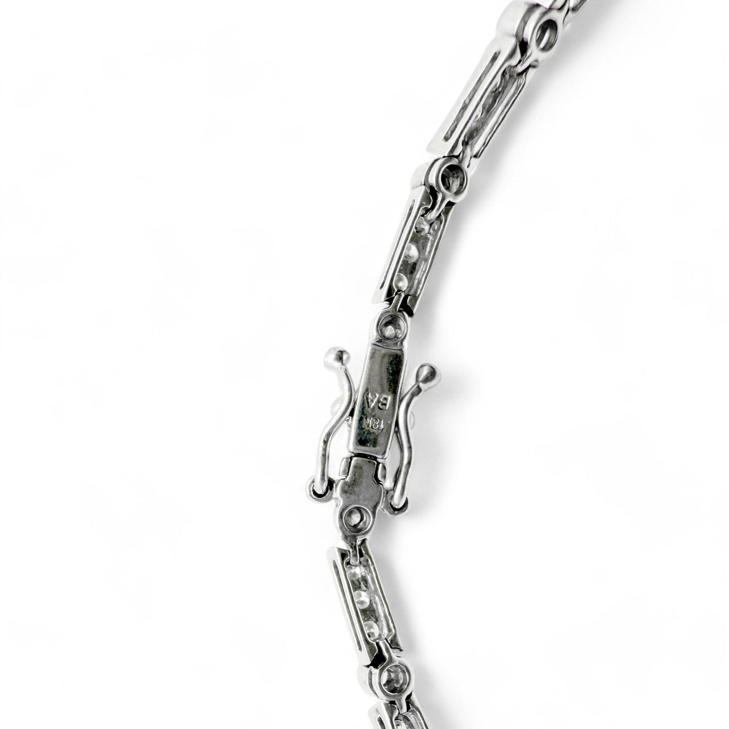 1.13 cttw. White Diamond Bracelet in 18k White Gold 8.0g