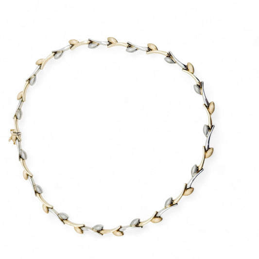 Two-Toned 14k Yellow Gold Necklace 15.1g