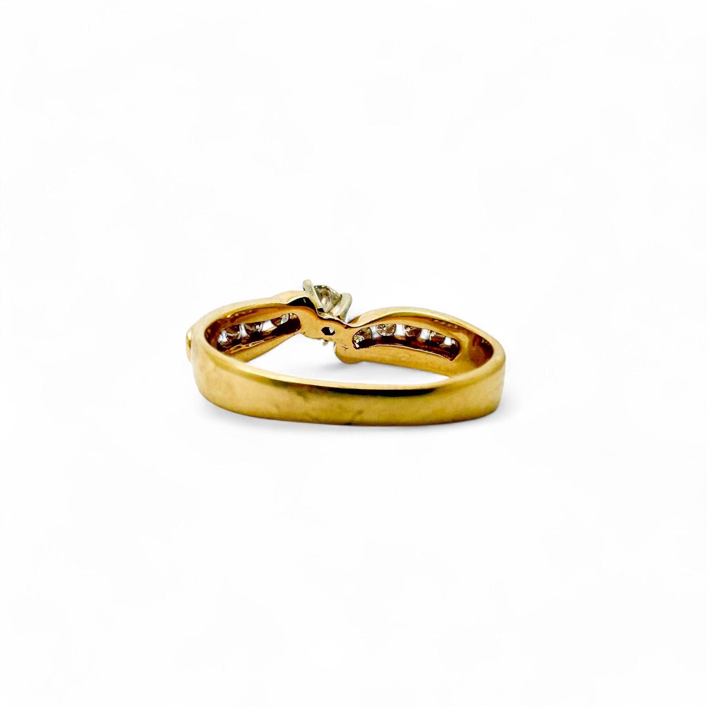 0.55 сtw. White Diamond Engagement Ring in 14K Yellow Gold 6.25 US 2.9 g