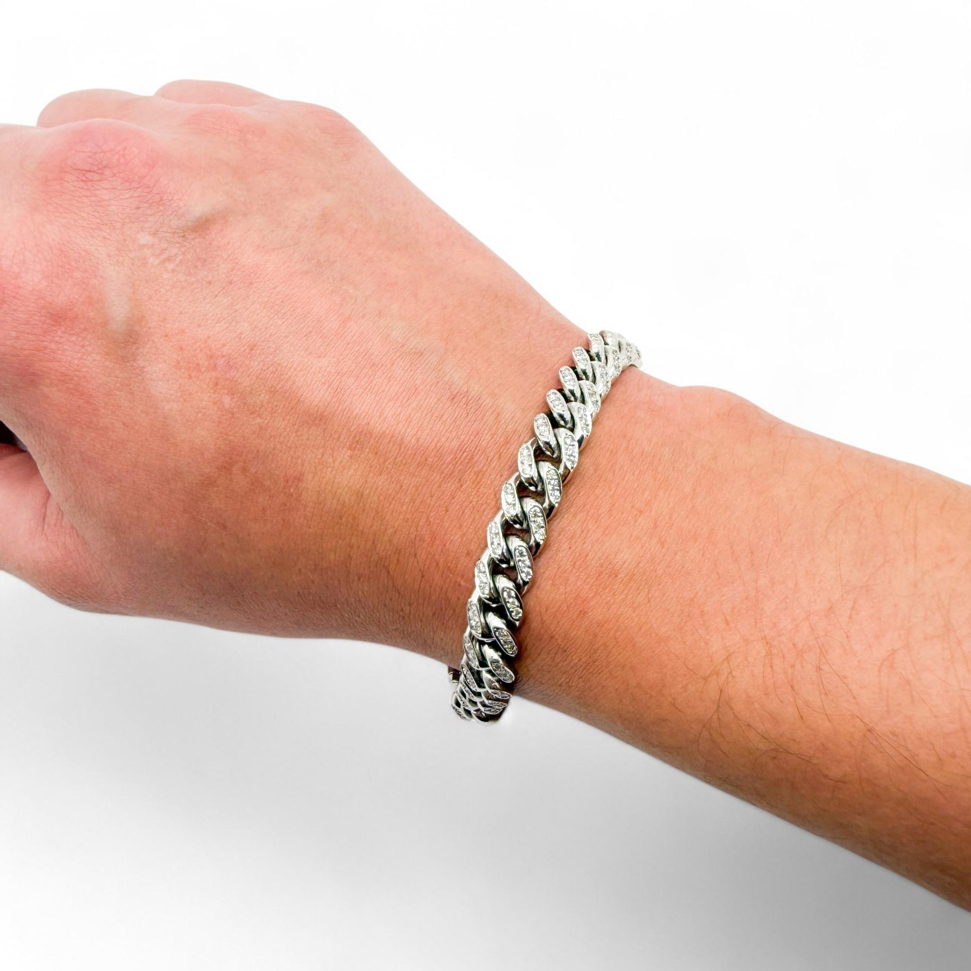 0.93 cttw. Whitr Diamond IF&Co Bracelet in 14K White Gold 8" 50.40g