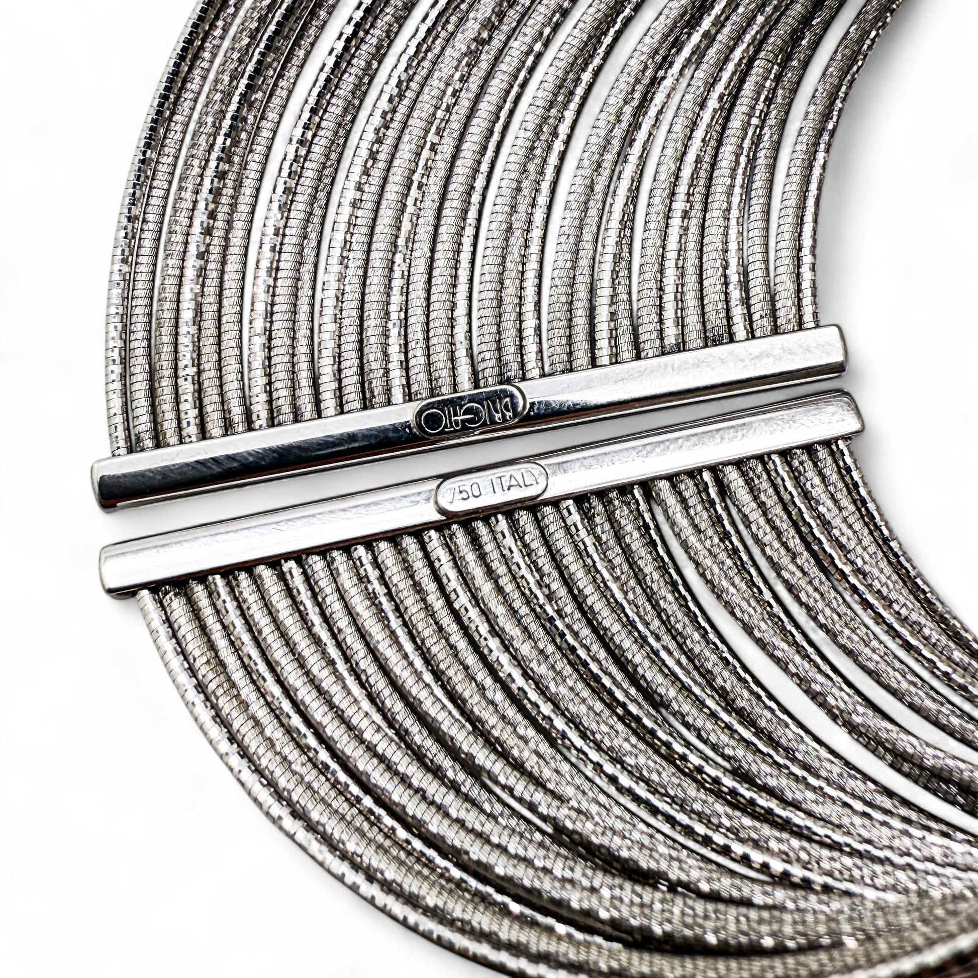18K White Gold Brigato Multi Bangle Bracelet 93.8g