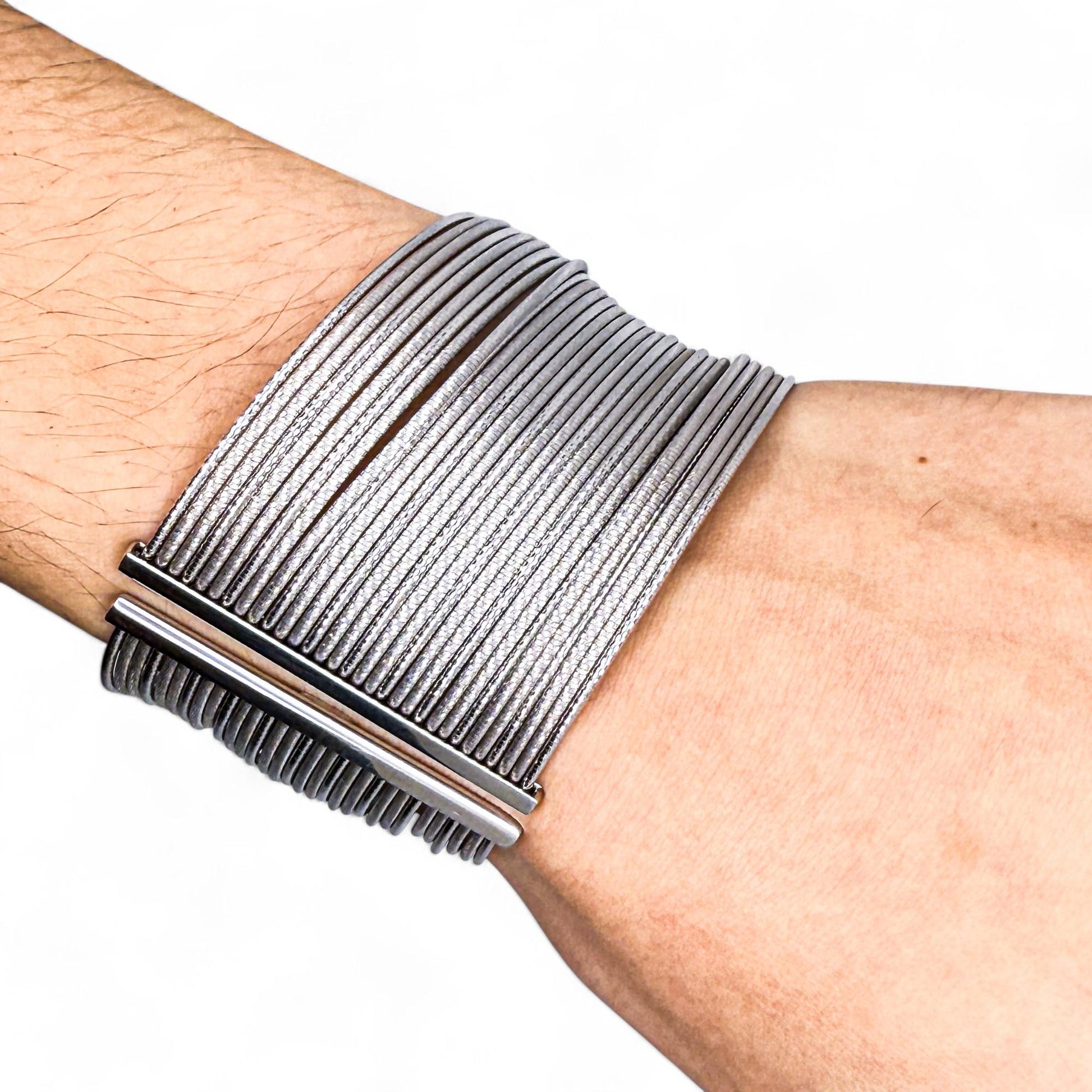 18K White Gold Brigato Multi Bangle Bracelet 93.8g