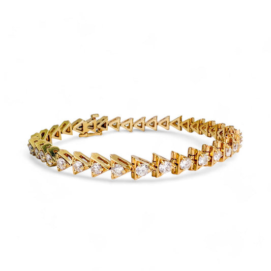 3.50 cttw. White Diamond Tennis Bracelet in 14k Yellow Gold 7 inch