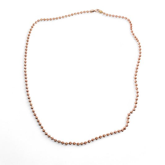 18k Rose Gold Bead Link Chain 25.7g 13 inch