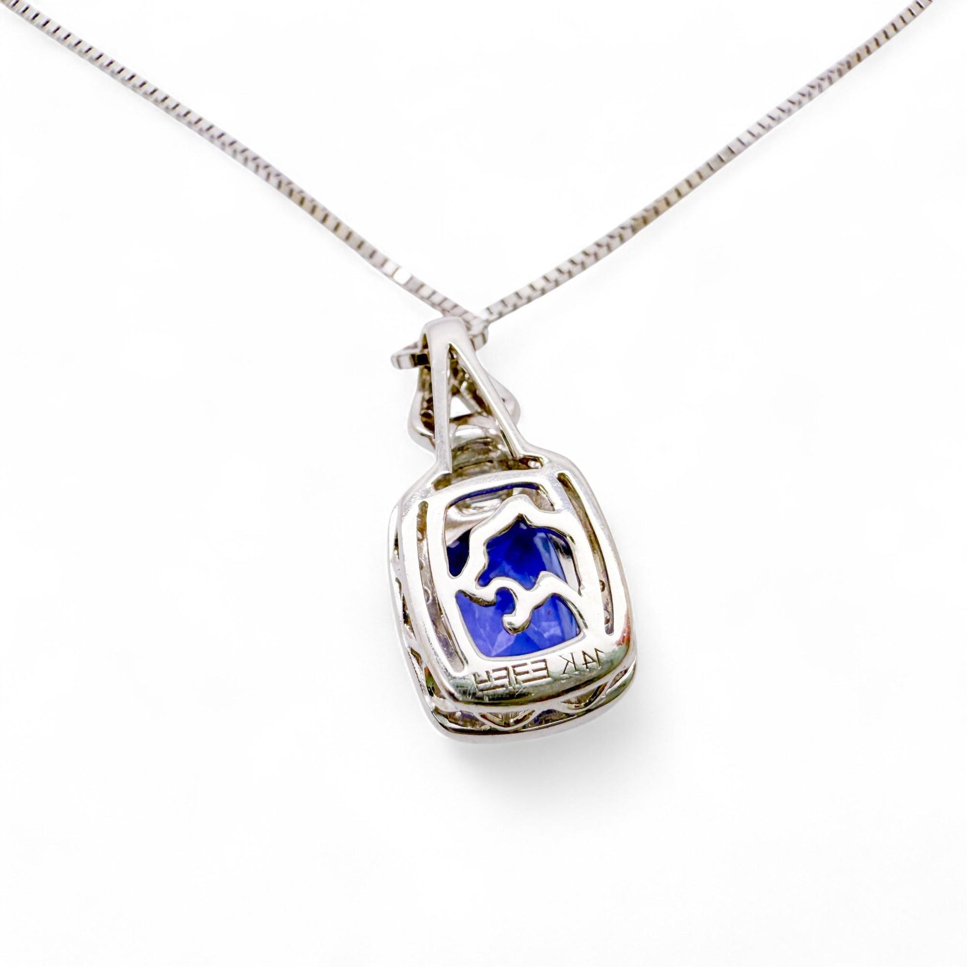 1.50 ct. Purple Tanzanite & 0.32 cttw. White Diamond Pendant Necklace