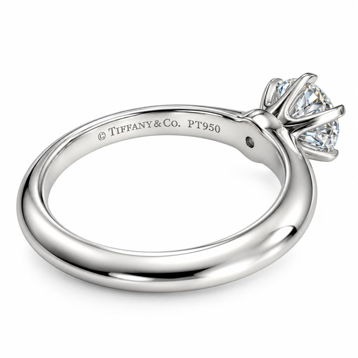 1.14ct. White Diamond G/VS1 Tiffany & Co. Solitarie Platinum Ring 5.75US 5.87g