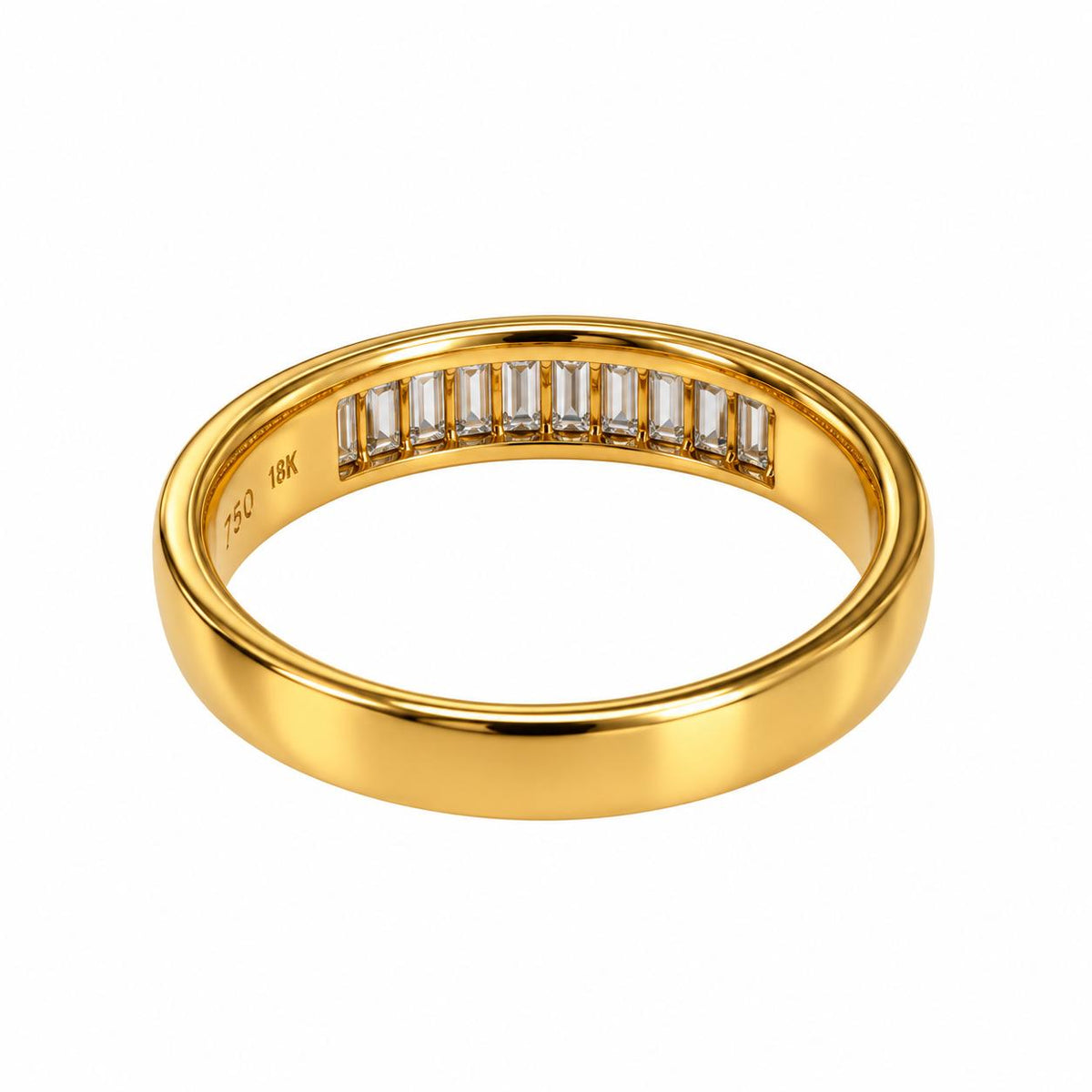 0.67cttw. White Diamond Ring in 18k Yellow Gold 5.70g. 9.75US